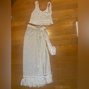 Rami, Brooke, Natalia, sequin, and fringe, sang with tank top